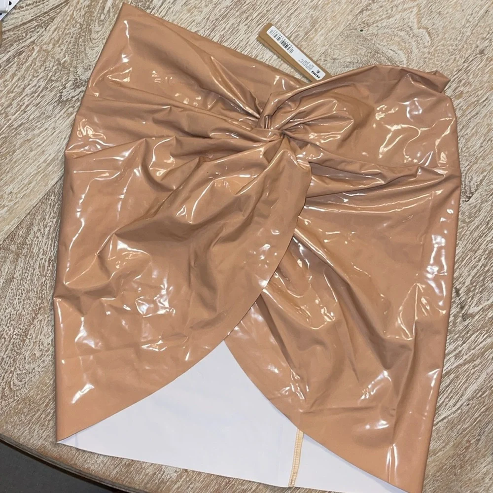 NWT: SKIMS - PVC SARONG MINI SKIRT